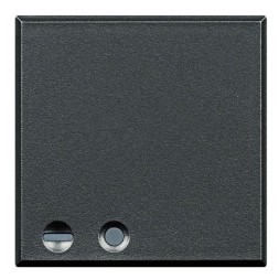 Клавиши Bticino Axolute Алюминий с подсвечиваемыми символами для выключатель в дизайне AXIAL - 2 модуля, ON HC4921/2LM