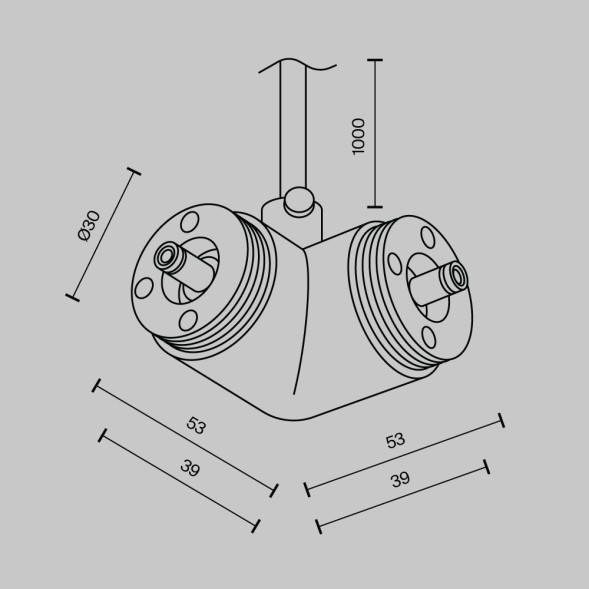 Комплектующие для систем освещения с токоведущими элементами Technical CA014LC-P-B
