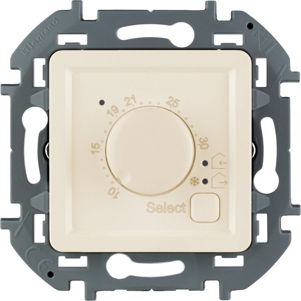 Термостат с внешним датчиком для тёплых полов Слоновая кость Legrand INSPIRIA 673811