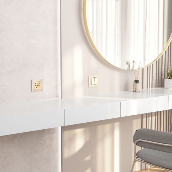 Рамка из стекла на 1 пост Favorit шампань Werkel W0011111