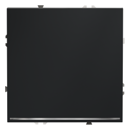 Проходной переключатель встраиваемый VOLTUM S70 одноклавишный с подсветкой 10А, (графит)