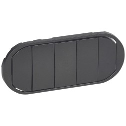 Накладка Legrand Celiane Графит выключателя 5х 067905