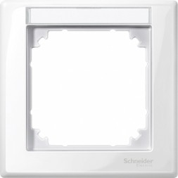 Рамка Merten M-Smart Полярно-белый с полем для надписи 1 пост MTN470119