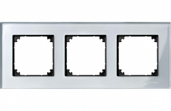Рамка Merten M-Elegance Бриллиантовое серебро 3 поста MTN4030-3260