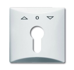 Плата центральная (накладка) ABB Allwetter 44 альпийский белый с поворотной ручкой с маркировкой для механизма выключателя жалюзи 2712/2713 U и 2722/2723 U IP44 2CKA001710A1829 2155 PZ-34