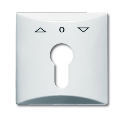 Плата центральная (накладка) ABB Allwetter 44 альпийский белый с поворотной ручкой с маркировкой для механизма выключателя жалюзи 2712/2713 U и 2722/2723 U IP44 2CKA001710A1829 2155 PZ-34