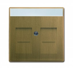 Плата центральная (накладка) ABB Династия Латунь античная для коммуникационных розеток с суппортами 1810 1812 1814 1816 и 1818 с полем для надписи 1816 1818 2CKA001710A4085 1800-840-500