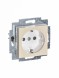 Розетка ABB Levit слоновая кость / белый с заземлением со шторками 16А 2CHH203457A6017 5520H-A03457 17W