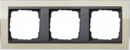 Рамка Gira Event Clear Песочный / Черный 3 поста 0213778