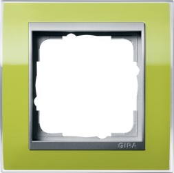 Рамка Gira Event Clear Зеленый / Алюминий 1 пост 0211746