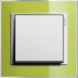 Рамка Gira Event Clear Зеленый / Алюминий 1 пост 0211746