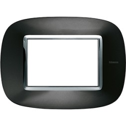 Рамка Bticino Axolute Овал Темный металлик 3 модуля HB4803XS