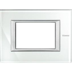 Рамка Bticino Axolute Квадрат Whice 3 модуля HA4803VSW