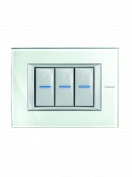 Рамка Bticino Axolute Квадрат Whice 3 модуля HA4803VSW