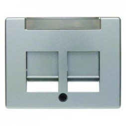 Центральная панель Berker R.1 Berker Arsys стальной лак с заслонками от пыли и полем для надписи 11829004