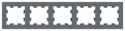 Рамка Schneider Electric Atlasdesign Грифель 5 постов ATN000705