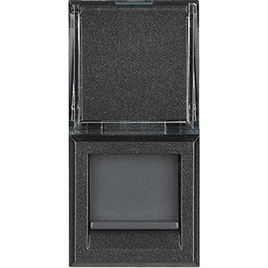 Розетка RJ45 Bticino Axolute Антрацит STP кат6 HS4279C6S