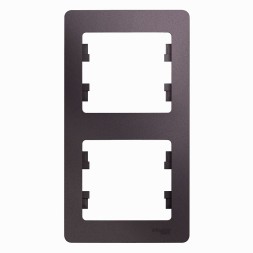 Рамка Schneider Electric Glossa Сиреневый туман 2 поста вертикальная GSL001406