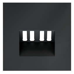 Накладка для розетки акустической 4-местной , S70 (графит)