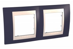 Рамка Schneider Electric Unica Хамелеон гранат / Бежевый 2 поста MGU6.004.572