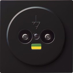 Розетка выравнивания потенциалов Gira S-color Черный двухместная 040547