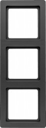Рамка Berker Q.1 Антрацит с эффектом бархата, 3 поста вертикальная 10136086
