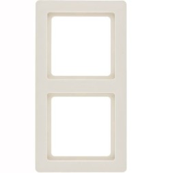 Рамка Berker Q.1 Белый с эффектом бархата, с полем для надписей 2 поста вертикальная 10126012