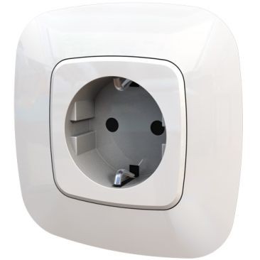 Розетка Legrand Valena ALLURE Белая силовая 2К+З 16А 250В с лицевой панелью. Безвинтовые зажимы 753721