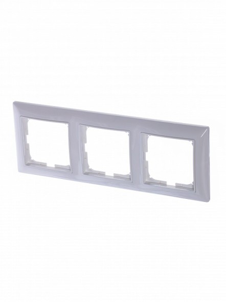 Рамка ABB с декоративной накладкой Basic 55 Альпийский белый 3 поста 2CKA001725A1481 2513-94-507