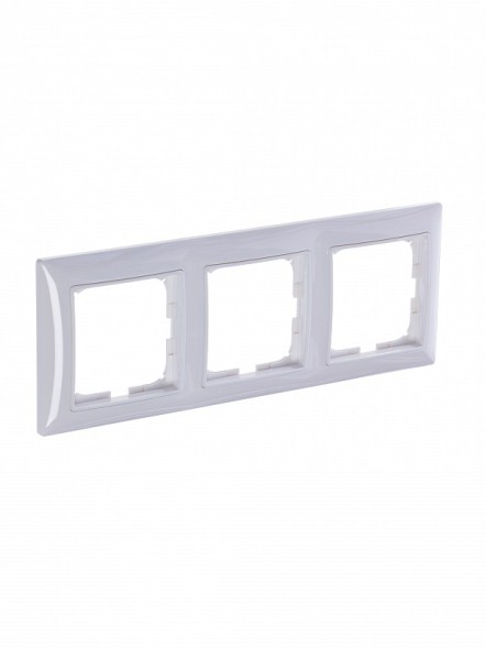 Рамка ABB с декоративной накладкой Basic 55 Альпийский белый 3 поста 2CKA001725A1481 2513-94-507