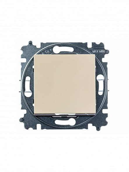 Переключатель ABB Levit слоновая кость / белый перекрёстный одноклавишный 2CHH590745A6017 3559H-A07445 17W