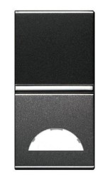 Клавиша ABB Zenit антрацит 1-модульного выключателя/переключателя/кнопки с окном для шильдика с символом 2CLA210190N1801 N2101.9 AN