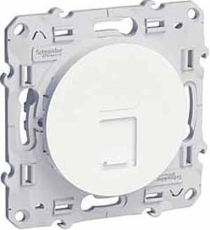 Розетка RJ45 Schneider Electric Odace 5 белый UTP infr S52R471