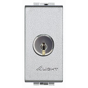 Переключатель с ключом Bticino LivingLight Air Алюминий NT4022C