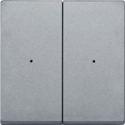 Накладка светорегулятора Merten M-серия 2-х канального нажимного алюминий MTN625260