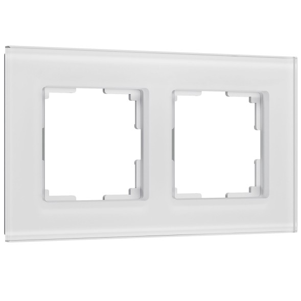 Рамка из стекла на 2 поста Senso белый soft-touch W0023101