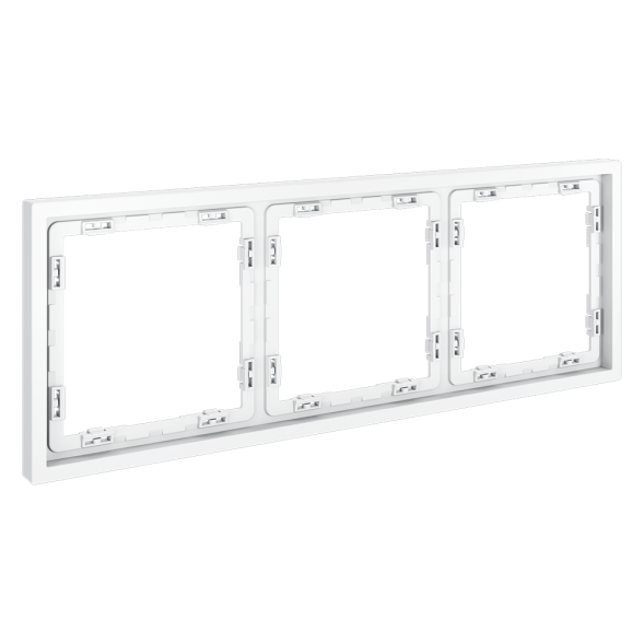 Рамка пластиковая VOLTUM S70 на 3 поста, (белый матовый)