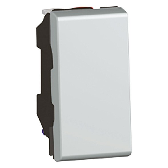 Кнопка Legrand Mosaic алюминий 6A 1 модуль 079230