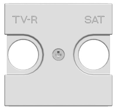 Накладка для TV-R-SAT розетки ABB Zenit альпийский белый 2-модульная 2CLA225010N1101 N2250.1 BL