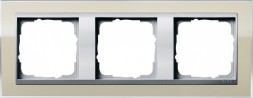 Рамка Gira Event Clear Песочный / Алюминий 3 поста 0213776
