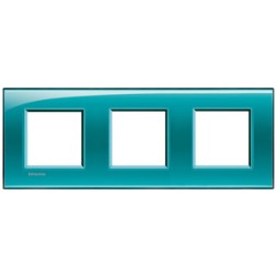 Рамка Bticino LivingLight Квадрат Зеленый 2+2+2 модуля LNA4802M3VD