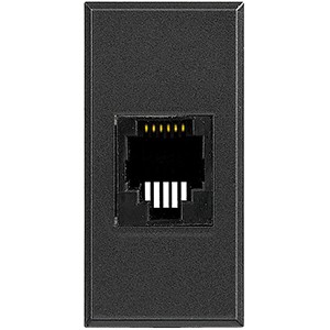 Розетка RJ45 Bticino Axolute Антрацит UTP к6 110 HS4262C6