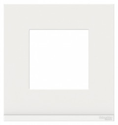 Рамка Schneider Electric Unica Pure Белое стекло 1 пост NU600285