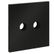 Накладка для розетки телевизионной оконечной TV+SAT, S70 (черный матовый)