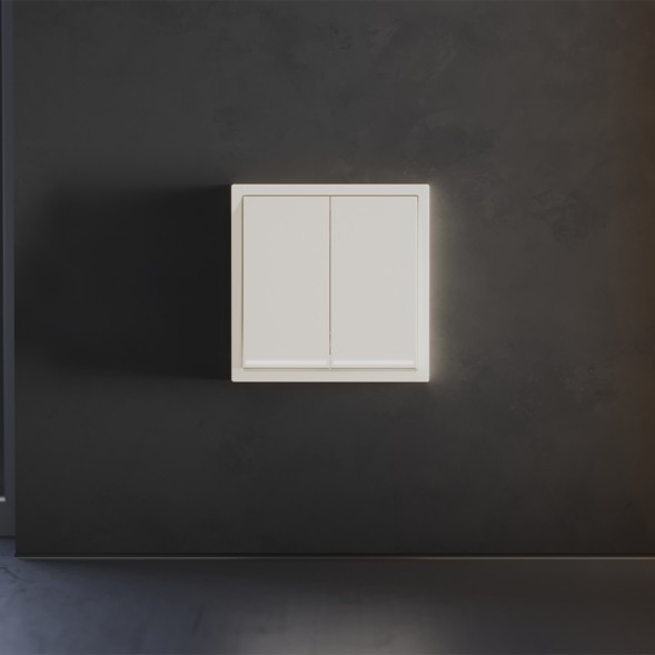 Клавиши для выключателя/переключателя двухклавишного с подсветкой, S70 (хлопок)