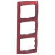 Рамка Legrand Galea Life Красный 3 поста вертикальная 771907