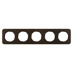 Рамка Berker R.1 Дуб/черный 5 постов 10152354