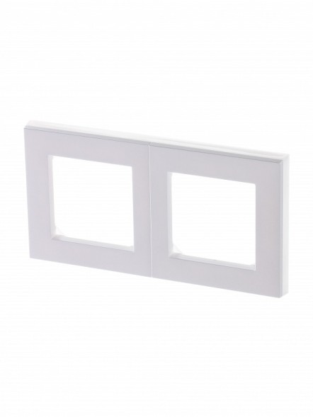 Рамка ABB Levit Жемчуг / Ледяной 2 поста 2CHH015020A6068 3901H-A05020 68W