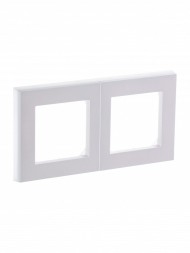 Рамка ABB Levit Жемчуг / Ледяной 2 поста 2CHH015020A6068 3901H-A05020 68W