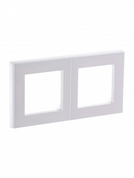 Рамка ABB Levit Жемчуг / Ледяной 2 поста 2CHH015020A6068 3901H-A05020 68W